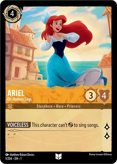 Disney Lorcana: The First Chapter - Ariel - On Human Legs (1/204) (NM)
