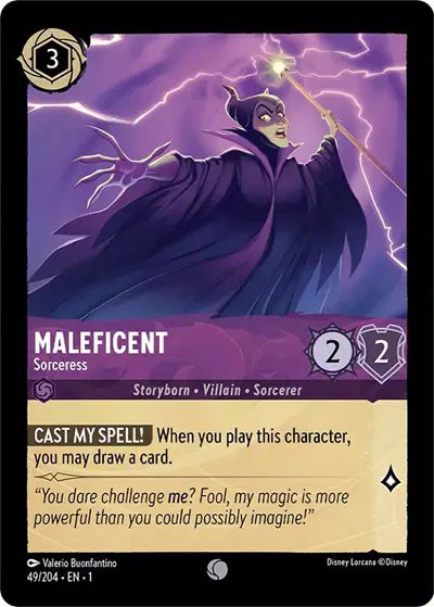 Disney Lorcana: The First Chapter - Maleficent - Sorceress (49/204) (NM)