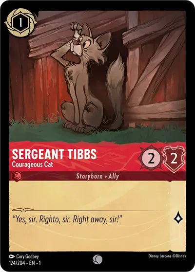 Disney Lorcana: The First Chapter - Sergeant Tibbs - Courageous Cat (124/204) (NM)