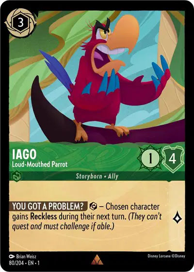 Disney Lorcana: The First Chapter - Iago - Loud-Mouthed Parrot (80/204) (NM)