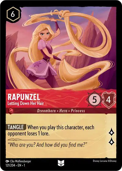 Disney Lorcana: The First Chapter - Rapunzel - Letting Down Her Hair (121/204) (NM)