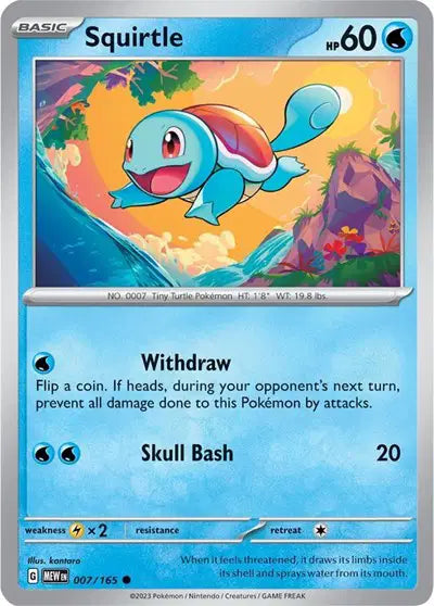 Pokémon TCG - SV151 - Squirtle (007/165) (NM)