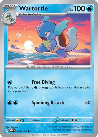 Pokémon TCG - SV151 - Wartortle (008/165) (NM)