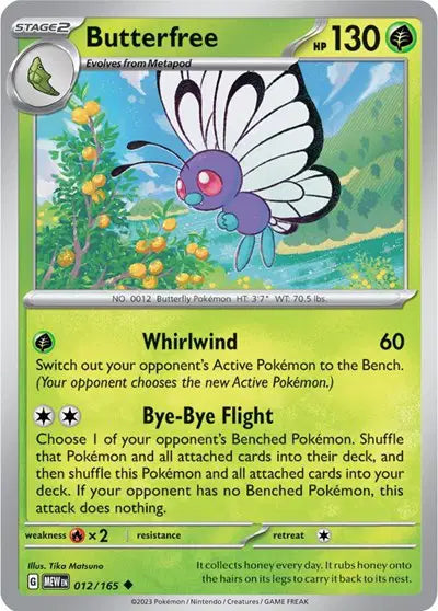 Pokémon TCG - SV151 - Butterfree (012/165) (NM)