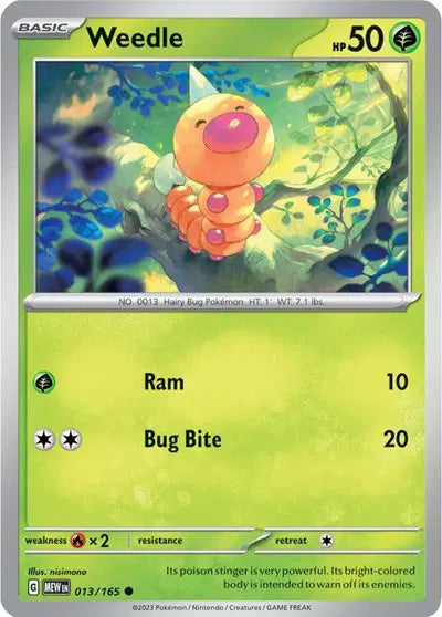 Pokémon TCG - SV151 - Weedle (013/165) (NM)