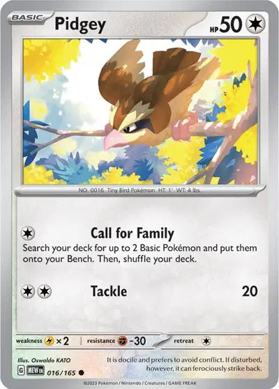 Pokémon TCG - SV151 - Pidgey (016/165) (NM)