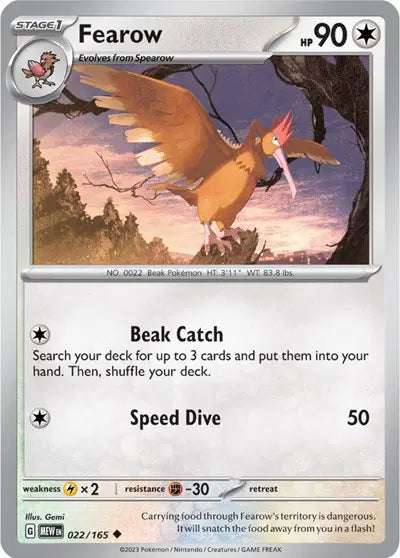 Pokémon TCG - SV151 - Fearow (022/165) (NM)