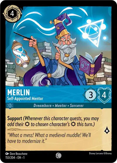 Disney Lorcana: The First Chapter - Merlin Self Appointed Mentor (153/204) (NM)
