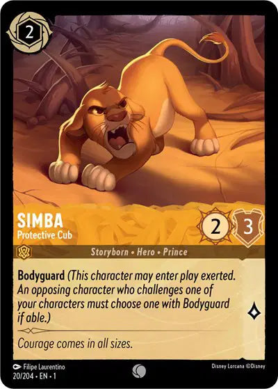Disney Lorcana: The First Chapter - Simba - Protective Cub (20/204) (NM)