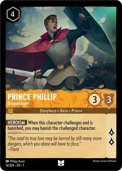 Disney Lorcana: The First Chapter - Prince Phillip - Dragonslayer (16/204) (NM)