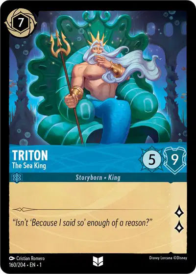 Disney Lorcana: The First Chapter - Triton - The Sea King (160/204) (NM)