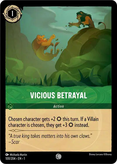 Disney Lorcana: The First Chapter - Vicious Betrayal (100/204) (NM)