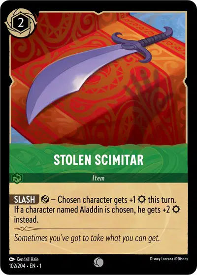 Disney Lorcana: The First Chapter - Stolen Scimitar (102/204) (NM)