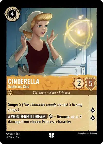 Disney Lorcana: The First Chapter - Cinderella - Gentle and Kind (3/204) (NM)