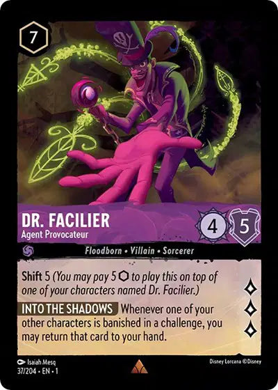 Disney Lorcana: The First Chapter - Dr. Facilier - Agent Provocateur (37/204) (NM)
