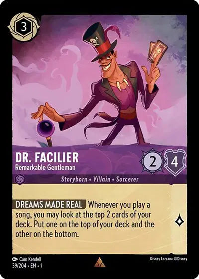 Disney Lorcana: The First Chapter - Dr. Facilier - Remarkable Gentleman (39/204) (NM)