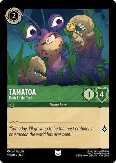 Disney Lorcana: The First Chapter - Tamatoa - Drab Little Crab (92/204) (NM)