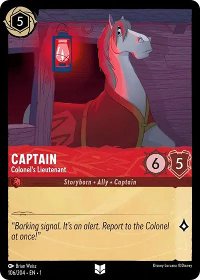 Disney Lorcana: The First Chapter - Captain - Colonel's Lieutenant (106/204) (NM)