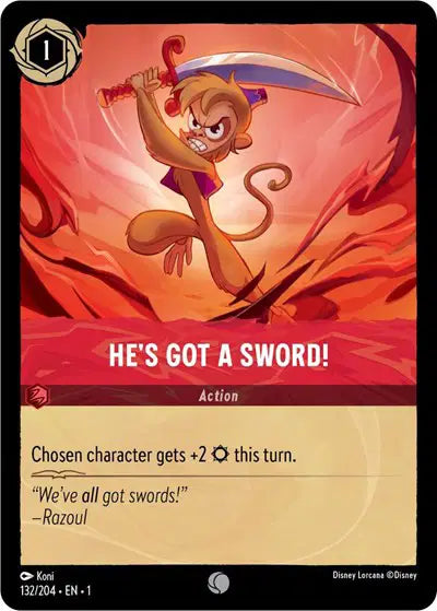 Disney Lorcana: The First Chapter - He's Got A Sword! (132/204) (NM)