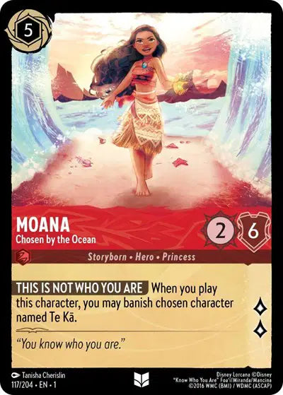 Disney Lorcana: The First Chapter - Moana - Chosen by the Ocean (117/204) (NM)