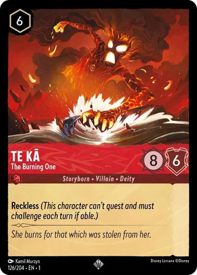 Disney Lorcana: The First Chapter - Te Ka - The Burning One (126/204) (NM)