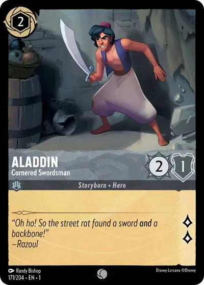 Disney Lorcana: The First Chapter - Aladdin - Cornered Swordsman (171/204) (NM)