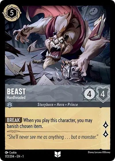 Disney Lorcana: The First Chapter - Beast - Hardheaded (172/204) (NM)
