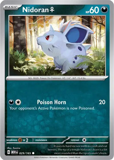 Pokémon TCG - SV151 - Nidoran F (029/165) (NM)