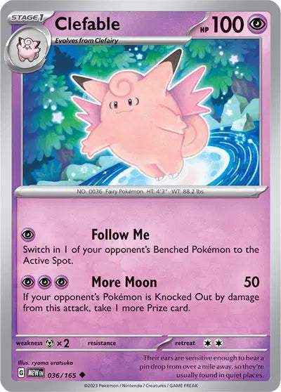 Pokémon TCG - SV151 - Clefable (036/165) (NM)