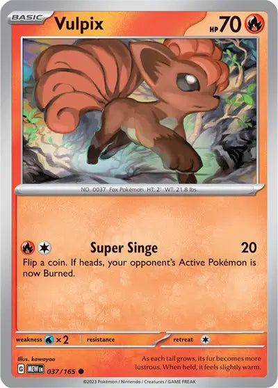 Pokémon TCG - SV151 - Vulpix (037/165) (NM)