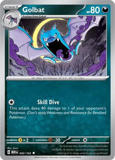 Pokémon TCG - SV151 - Golbat (042/165) (NM)