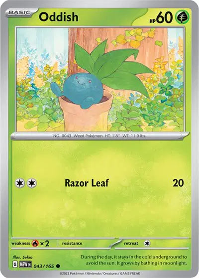 Pokémon TCG - SV151 - Oddish (043/165) (NM)