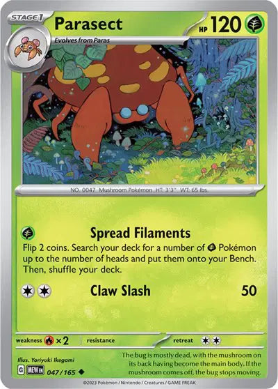 Pokémon TCG - SV151 - Parasect (047/165) (NM)