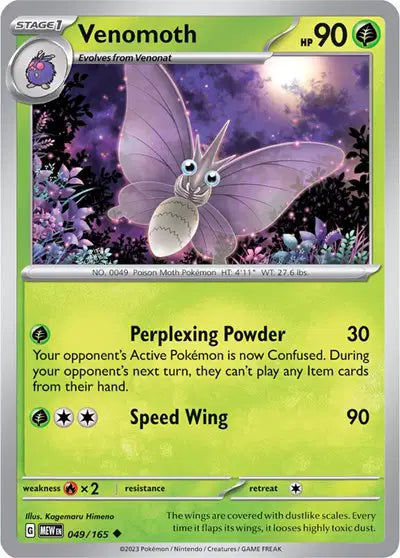 Pokémon TCG - SV151 - Venomoth (049/165) (NM)