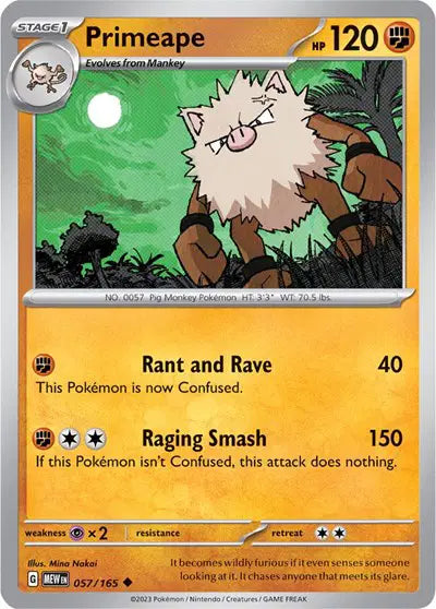 Pokémon TCG - SV151 - Primeape (057/165) (NM)