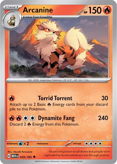 Pokémon TCG - SV151 - Arcanine (059/165) (NM)
