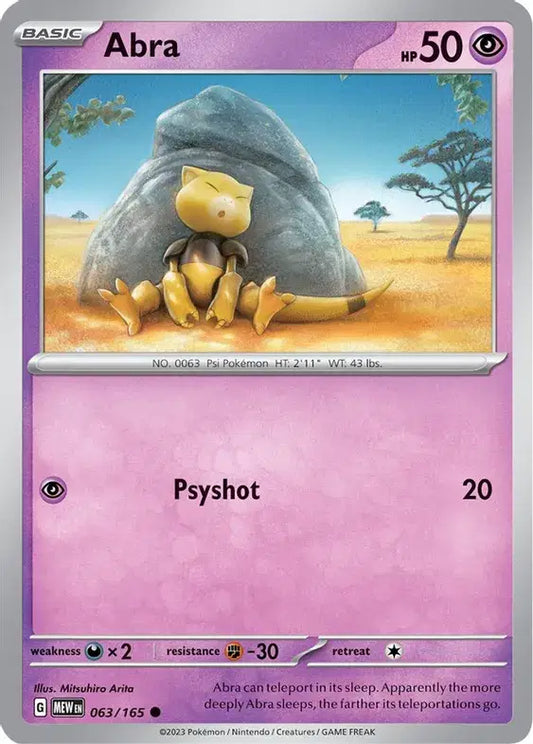 Pokémon TCG - SV151 - Abra (063/165) (NM)