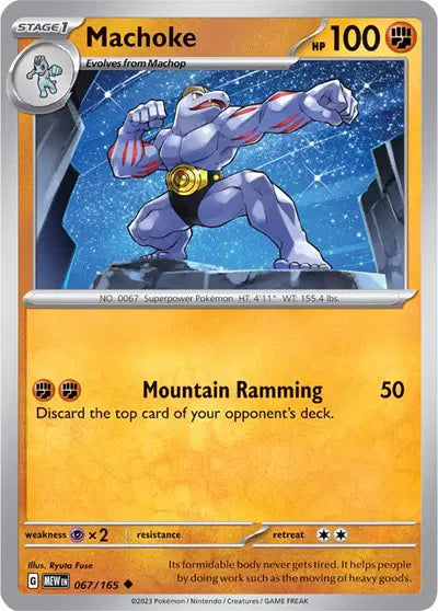 Pokémon TCG - SV151 - Machoke (067/165) (NM)