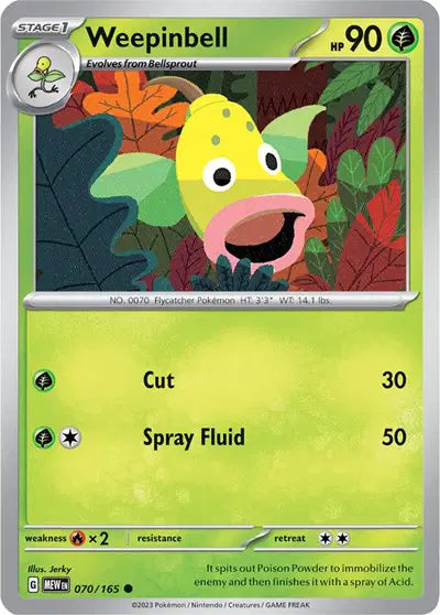 Pokémon TCG - SV151 - Weepinbell (070/165) (NM)
