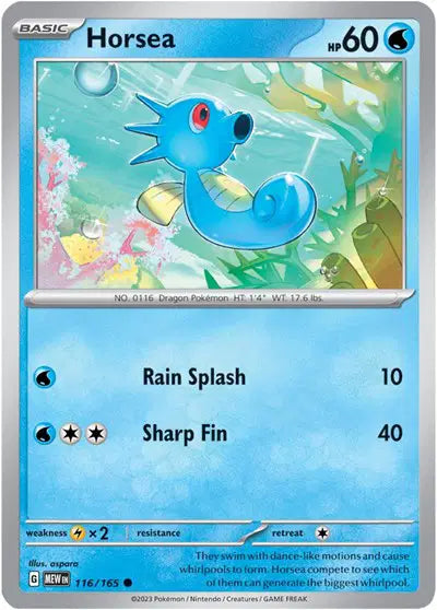 Pokémon TCG - SV151 - Horsea (116/165) (NM)