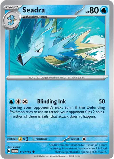 Pokémon TCG - SV151 - Seadra (117/165) (NM)