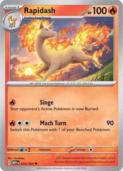 Pokémon TCG - SV151 - Rapidash (078/165) (NM)