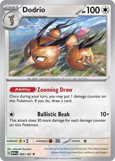 Pokémon TCG - SV151 - Dodrio (085/165) (NM)
