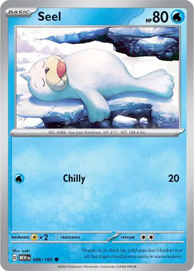 Pokémon TCG - SV151 - Seel (086/165) (NM)