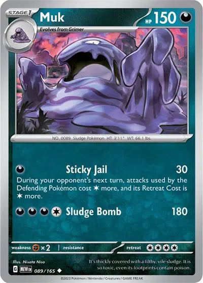 Pokémon TCG - SV151 - Muk (089/165) (NM)