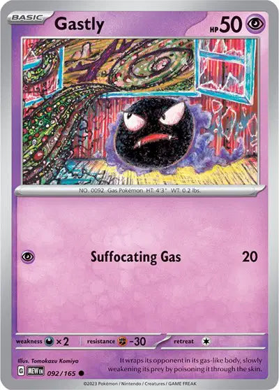 Pokémon TCG - SV151 - Gastly (092/165) (NM)