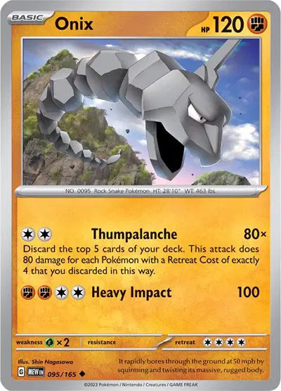 Pokémon TCG - SV151 - Onix (095/165) (NM)