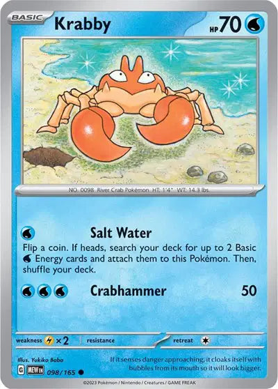 Pokémon TCG - SV151 - Krabby (098/165) (NM)