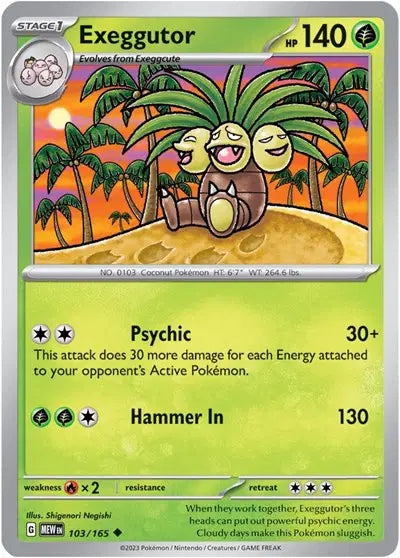 Pokémon TCG - SV151 - Exeggutor (103/165) (NM)