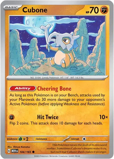 Pokémon TCG - SV151 - Cubone (104/165) (NM)